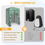 EAGLE PEAK Flex Ultra Compact 4x4 Pop-up Canopy, Sun Shelter, Changing Room, Portable Privacy Canopy Cabana for Pool, Fashion Photoshoots, or Camping, Green/White