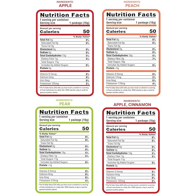 Nature’s Turn Freeze-Dried Fruit Crisps –Healthy, Gluten-Free,Crispy & Delicious,Plant-Based Snack,Ideal for Cereal, Smoothies, School Lunches, & On-the-Go, Orchard Variety Pack of 16(0.53 oz Each)