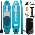 HEYBOARD Inflatable Stand Up Paddle Board 10'6"×32"×6" Standup Paddleboard with Premium SUP Accessories & Backpack, Non-Slip Deck, Waterproof Bag, Leash, Paddle, Hand Pump