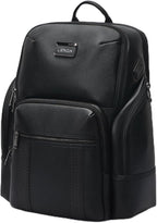 Durable Leather Laptop Business Backpack Perfect for Men & Women, Work Backpack Fits 15.6 Inch, Premium Quality Travel Bag with USB Charging Port, Water-Resistant, Bookbag with Multiple Pockets