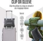 VENTURE 4TH Travel Blanket Pillow – Premium Ultra-Soft & Warm 2-in-1 Blanket or Pillow for Airplane, Car & Bus – Compact, Lightweight & Portable – Lint-Free, No Shedding, No Pilling - Gray