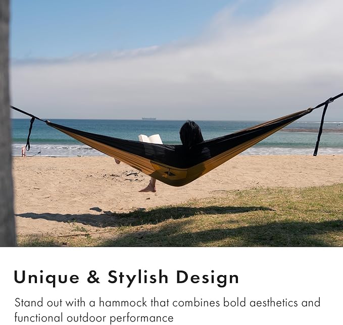 Suparpine I Hammock for Camping with Straps Included (Sand, Single)