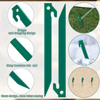 Deekin Plastic Tent Stakes 9 Inch Heavy Duty Tent Pegs Spike Hook Stakes for Summer Beach Garden Decorations Camping Outdoor Lawn Tarp