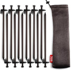 Heavy Duty Steel Tent Stakes - Tarp Pegs Camping Stakes for Outdoor Camping Canopy and tarp, 12 inch 8/10/12PC Pack