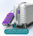ANVIL TSA Approved Luggage Lock - 4 Digit Combination, 10,000 Combinations, Easy-Read Password Window, Travel Lock for Suitcases, Backpacks, Gym & Student Lockers, Baggage