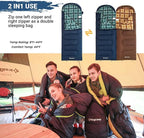 KingCamp Sleeping Bag for Adults, Cold Weather & Warm XL Big and Tall Flannel Sleeping Bags with Compression Sack Portable Waterproof Essentials Gear Accessories for Outdoor Camping