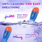 Full Face Snorkel Mask for Kids 4-16, 180 Degree Panoramic View Snorkeling Set Anti-Fog Anti-Leak, Foldable Dry Top Snorkeling Gear for Kids