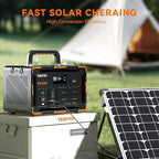 600W Portable Power Station 599.4Wh Solar Generator, PD100W Fast Charging, 162000mAh Battery with LCD Display for Camping, RV Trips & Home Emergencies (2000+ Cycles)
