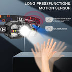 KunHe 20 Pack Headlamp Flashlight Head Lamps led Rechargeable Headlight Motion Sensor Head Lamp 10 Mode for Outdoor Camping Gear Hiking Fishing Running Cycling Headlight Emergency Lights for Home