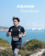 Running Vest for Women Men, USA Original Patent, Adjustable Chest Straps Running Hydration Vest with 500ml Soft Flask, Lightweight Reflective Hydration Backpack for Hiking Marathon