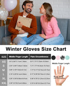 RIGWARL Upgraded Plush Gloves for Cold Weather, Women Men Winter Gloves for Late Fall and Early Winter, Warm Running Gifts