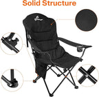 Sportneer Folding Camping Chair: 3 Adjustable Angle Camping Chair with Backrest Headrest & Carry Bag - Portable Folding Chair for Camping Outdoor, 1 Pack