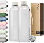 KIVY Large Water Bottle 50oz [Lightweight & Shatterproof] Fits Backpack & Cupholder for Travel, Sports, School - Clear water bottle no straw - 1.5 Liter water bottles plastic - 50oz Water bottle
