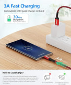 SUNGUY 10Gbps Android Auto USB C Cable, [2-Pack,1.5FT] 3A Fast Charging & Data Transfer USB C CarPlay Cable, Compatible with iPhone 17/16/15 Pro Max, Galaxy S22 S21 Note 20, Pixel 7 (Red)
