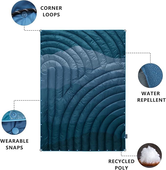 Camping Blanket,Lightweight Puffy Printed Camping Blanket Packable Outdoor Blanket for Camping,Traveling, Stadium, Hiking, Picnics