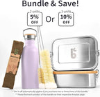 Bambaw Stainless Steel Water Bottle, 750 ml, Purple Sports Bottle, Non-Insulated Water Bottle, Stainless Steel Bottle, BPA-Free Flask – Light Lilac