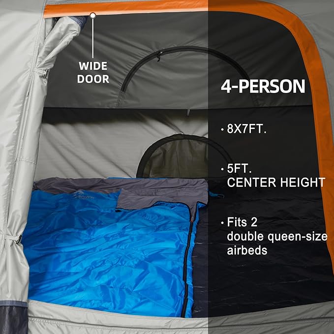 CAMEL CROWN Tents for Camping 4/6 Person Tent Waterproof Easy Setup Backpacking Tents