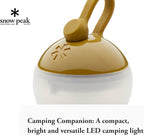 Snow Peak Hozuki Mini Lantern, Compact, Bright, Portable, Camping Light, Gold