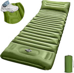 Sleeping Pad for Camping, 5" Extra-Thick Camping Mat with Pillow Built-in Foot Pump, Ultralight Inflatable Sleeping Mat for Camping, Backpacking, Hiking, Camp Tent