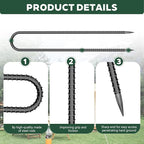 20 Pieces Trampoline Stakes Anchors High Wind Heavy Duty,U Shaped Garden Hooks Stakes for Ground,Trampoline Tie Downs Anchor Kit,Bounce Horseshoe House Stake,Rebar Camping Tent Stakes,12 Inch Long