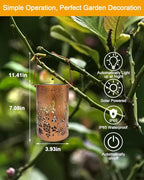 Solar Lanterns Outdoor, Waterproof Butterfly Garden Decor Birthday Gifts for Women Mom Grandma, Metal Hanging Solar Lights Decoration Outside LED Lanterns for Patio Yard Lawn Backyard Front Porch