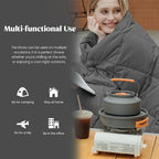 puredown® Upgraded Feather Down Throw Blanket – 12oz Enhanced Filling for Better Warmth & Comfort, Lightweight & Packable, 50" x 70", Gray