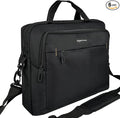 Amazon Basics Laptop Carrying Case with Shoulder Strap and Handle, Large Capacity, 15.6 in, Black (Pack of 6)