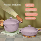 Our Place Cookware Duo - 7-Piece Set Including the Always Pan, Perfect Pot and Spatulas | Multifunctional, Toxin-Free Nonstick | Heat Safe up to 450°F | Oven, Stove, Induction Compatible | Spice