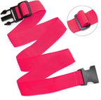 4Pack Luggage Straps for Suitcases, Travel Connector for Carry On Bag, Add Bag to Connect Two Suitcases, Adjustable Belt Attachment Accessories for Connect Your 3 Luggages, Rose