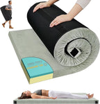 Memory Foam Camping Mattress Pad, Portable Sleeping Pad Roll Up Travel Mattress Waterproof Foldable Floor Cot Mattress Guest Bed for Sleepover