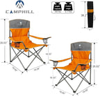 Camping Chair Set of 3, Outdoor Folding Camping Chairs for Heavy People with Cup Holder & Carry Bag,Collapsible Chair Include One Sofa Chair and Two Single Chair,Support up to 500lbs