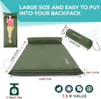 Clostnature Self Inflating Sleeping Pad for Camping - 1.5/2/3 inch Camping Pad, Lightweight Inflatable Camping Mattress Pad, Insulated Foam Sleeping Mat for Backpacking, Tent, Hammock
