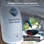 Gravity Water Filter System w/ 2-Gal Bag & 0.1-Micron Water Filter Straw, Gravity-Fed Water Filtration System Water Purifier Survival for Camping, Backpacking, Hiking & Emergency Preparedness