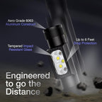 K-Bern Rechargeable Headlamp. 1850 Lumen, Ultra Bright Head Lights for Forehead. Waterproof, Lightweight Aluminum, 2600mAh Battery, Perfect for Dog Walking, Camping, Hiking & Hard Hats