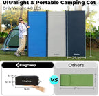 KingCamp Ultralight Compact Folding Camping Cot Bed, 4.9 Pounds (Green)