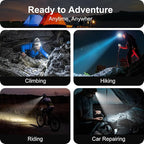 Mini Rechargeable Headlamp Flashlight,Super Bright LED,Sensor Control, 5 Light Settings, IPX5 Waterproof & Lightweight, Ideal for Camping, Running & Hiking Outdoor (2 Pack)