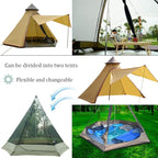 12'x10'x8'Dome Camping Tent 5-6 Person 4 Season Double Layers Waterproof Anti-UV Windproof Tents Family Outdoor Camping Tent