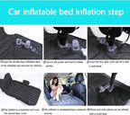 Inflatable Car Air Mattress Back Seat Bed with Air Pump,Portable Thickened Car Travel Camping Sleeping Air Mattress Blow Up Bed for Car Universal SUV