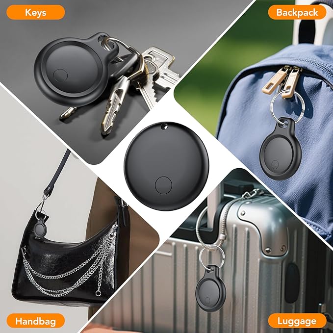 Android Air Tracker 4 Pack, Bluetooth Tracker Tags, Work with Google Find My Device App (Android Only), Smart Tags for Luggage, Wallet, Vehicles, Keys (Not for iOS)