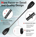 Kayak Paddles for Kid with Aluminum Shaft and PP Blade, Floating Kayaking Oars for Youth and Junior, Adjustable 163-183cm/64-72 Inches