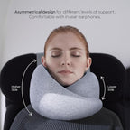 Ostrichpillow Go Neck Pillow, Travel Pillows for Airplanes, Premium Memory Foam Travel Pillow, 360º Ergonomic Design, Asymmetrical Sides, Travel Bag Included, Washable Modal Cover