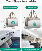 BAGSMART Gym Bag for Women, Carry on Travel Duffel Bag, Water-resistant Weekender with Shoe Compartment for Gym Travel Work, Khaki, Large