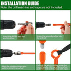 Lasnten 6 Pcs 30 Inch Heavy Duty Ground Anchor Spiral Blade Earth Anchor Kit Metal Anchor Hook Beach Sand Stakes Camping for Securing Animals, Shelters, Tents, Canopies (Orange)