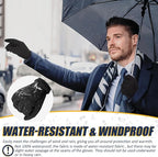 Pixel Panda Winter Gloves for Men Women Warm Touchscreen Gloves for Cold Weather Thin Water-Resistant Windproof Non-Slip Gloves for Cycling, Driving, Running, Hiking