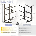 Kayak Storage Rack, Heavy-Duty Metal Kayak Storage Rack Adjustable Freestanding Kayak Stand, Canoe and Paddleboard Kayak Rack for Indoor & Outdoor Use