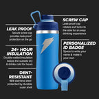 Gatorade 'Overtime' 22oz Stainless Steel Water Bottle, Twist Cap, Royal Blue/Navy