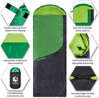 VENTURE 4TH Backpacking Sleeping Bag – XXL, Double and Single Sizes - Lightweight Warm & Cold Weather Sleeping Bags for Adults, Kids & Couples – Ideal for Hiking, Camping & Outdoor Adventures