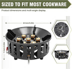 Bestfire Propane Burner, 72,000 BTU Single Burner Gas Stove for Outdoor Cooking, Windproof Camping Stove with Piezo Ignition, Extended Hose & 3 Adapters, Portable with Carrying Bag