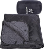 REDCAMP Large Warm Blanket with Sherpa Lining, Cold Weather Outdoor Blanket Windproof for Camping Stadium, Machine Washable 79"x 79"
