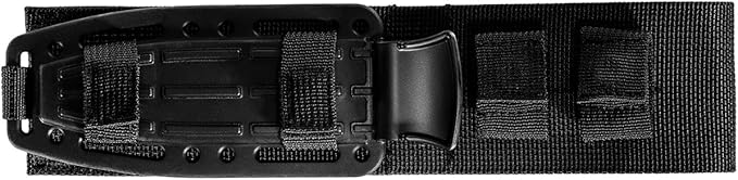 Gerber Gear Prodigy Fixed Blade Survival Tactical Knife - Made in USA Full Tang, Serrated Edge Knife - American High Carbon Steel Blade - Molded Soft-Grip - with Protective MOLLE Sheath - Black